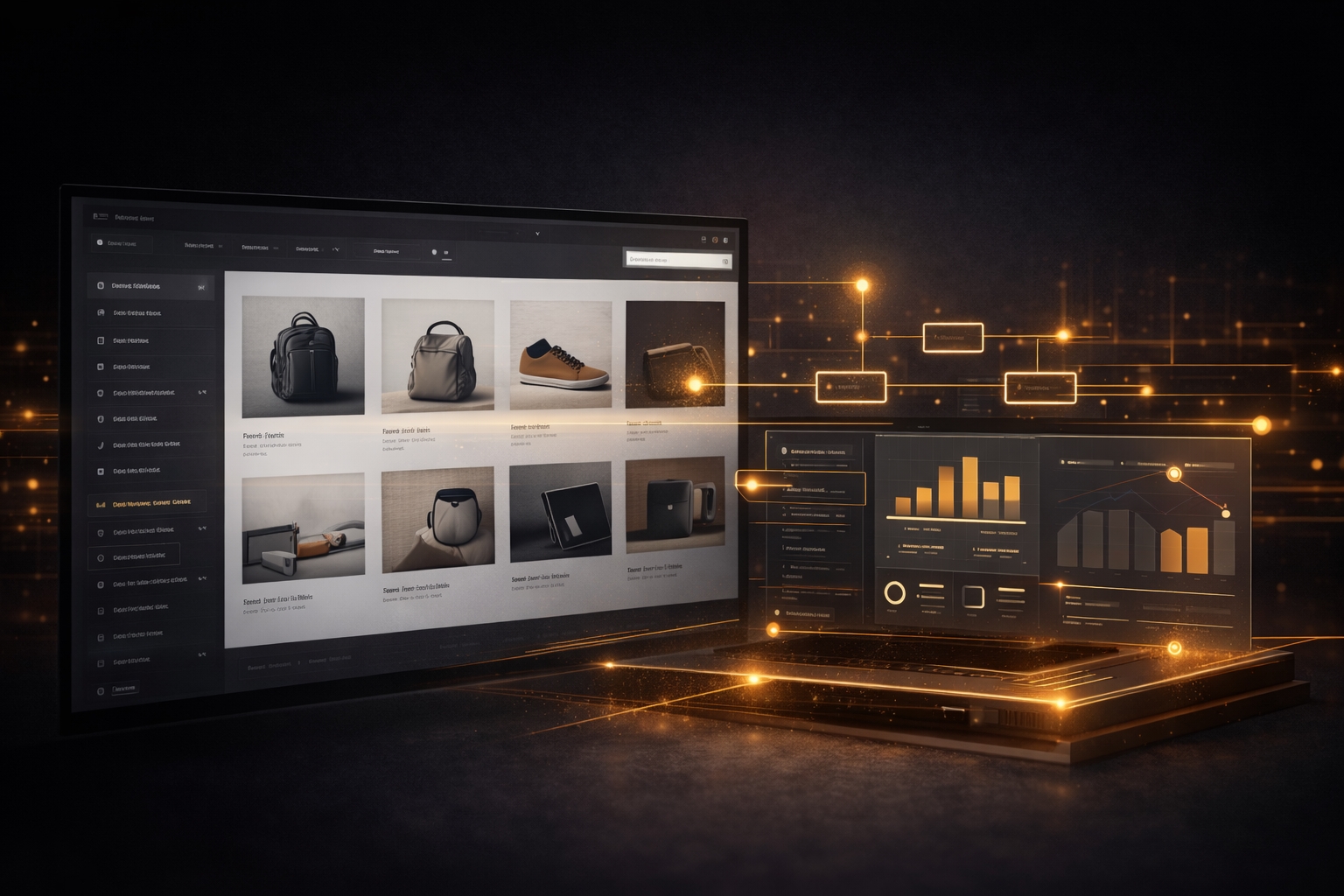 Digital services including e-commerce websites, custom web development, content creation, translation and SEO solutions.